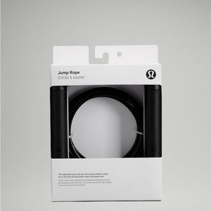 NIB Lululemon Jump Rope Adjustable Length Black. InDoor/Outdoor